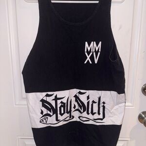 Stay Sick Black and White Tank Top